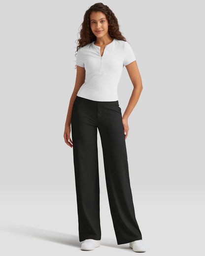 Loose High-Waist Business Casual Pants