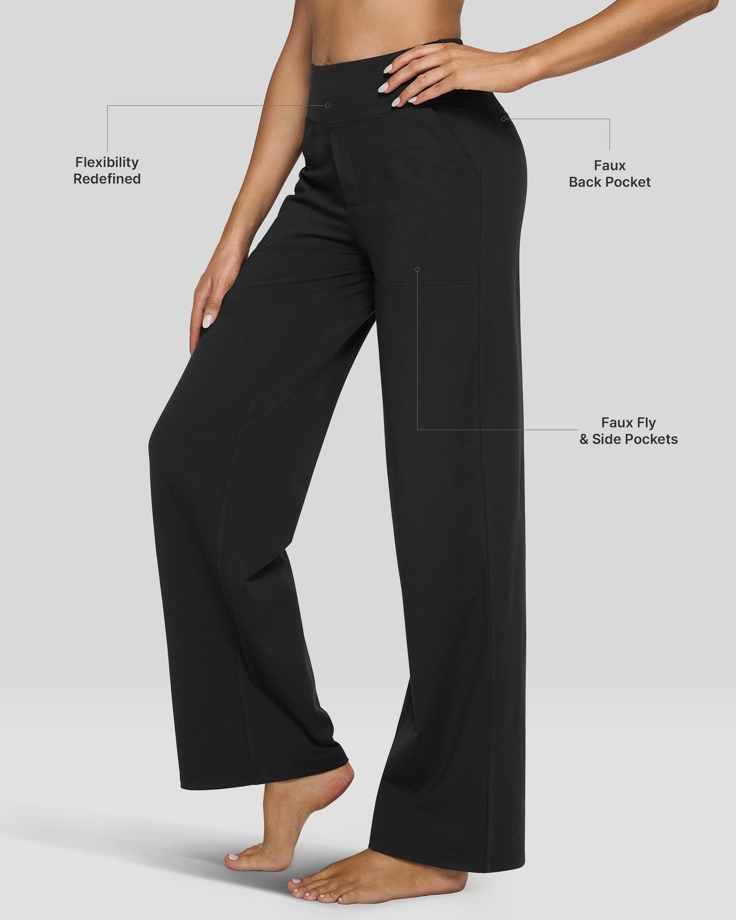 Loose High-Waist Business Casual Pants