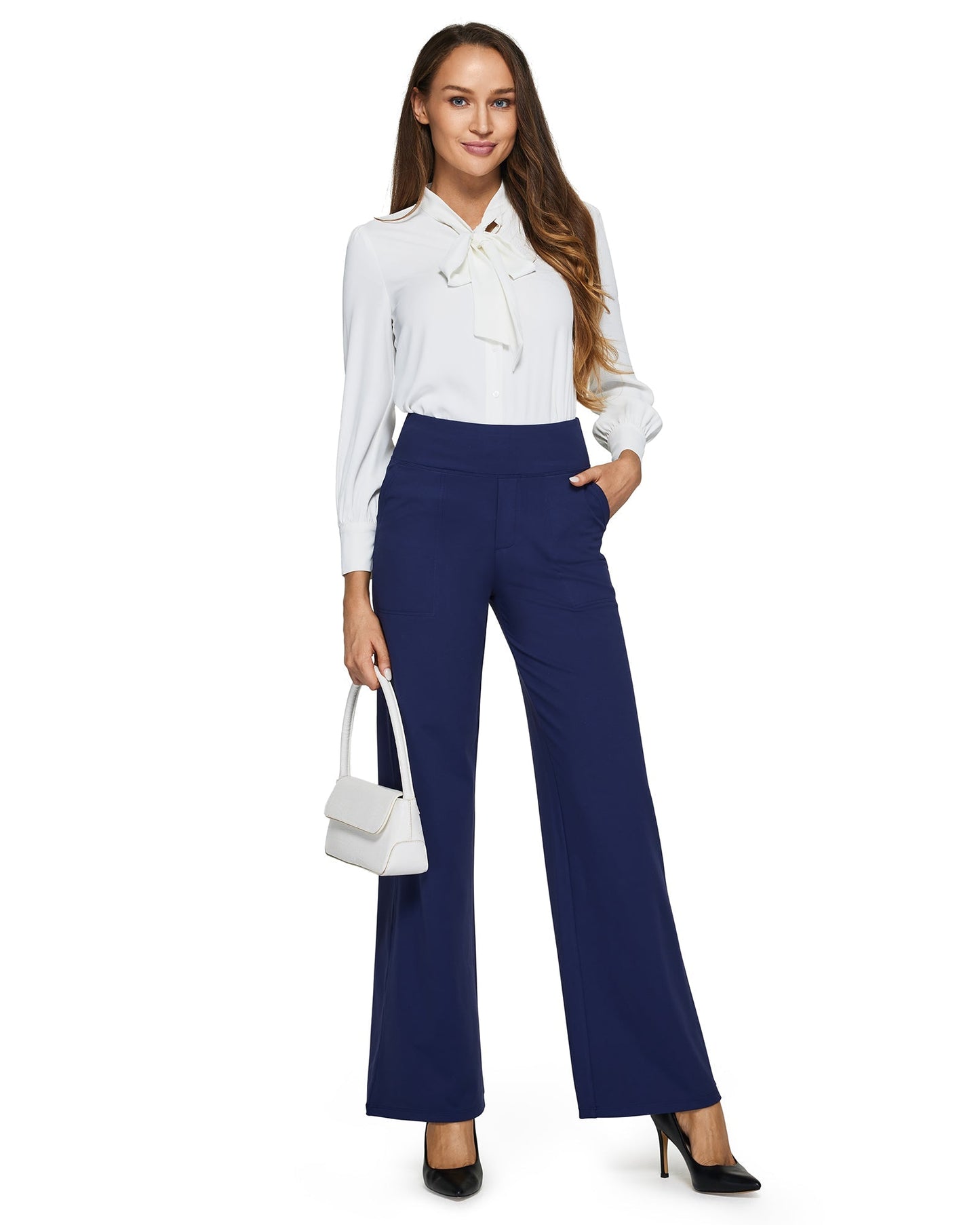 Loose High-Waist Business Casual Pants